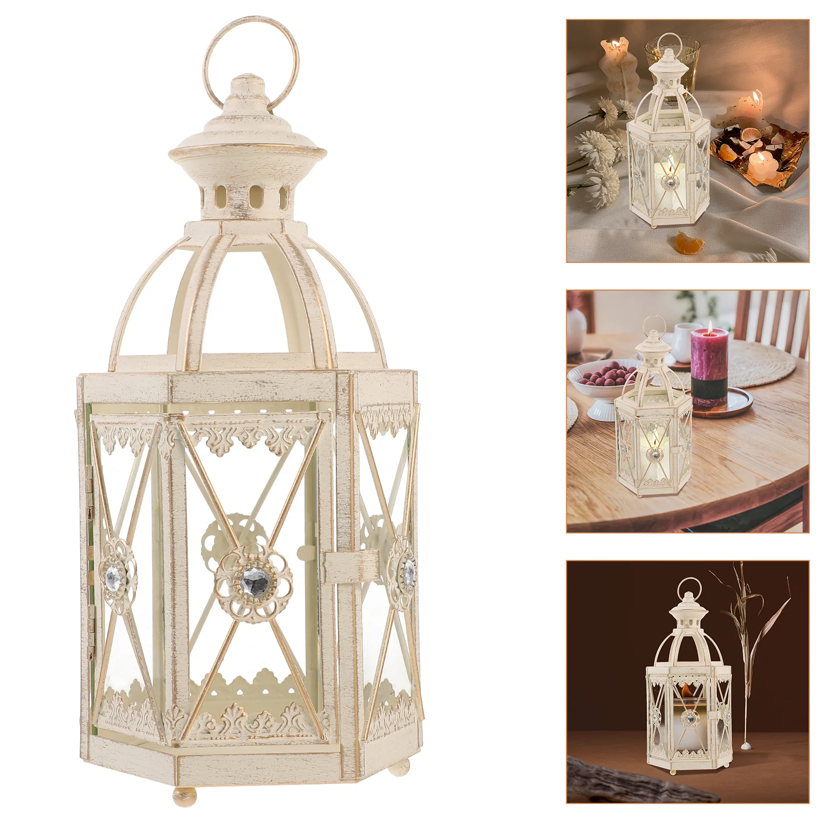 

Lantern Decor Candlestick Decoration Decorative Holder Candleholder Adornment Taper Stand Candlesticks Holders Vintage