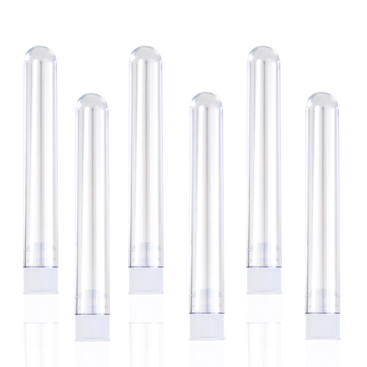 25Pcs Plastic Sample Test Tubes Transparent 5Ml Capacity 12x75mm Gift Tubes Caps Storage for Handmade Collections