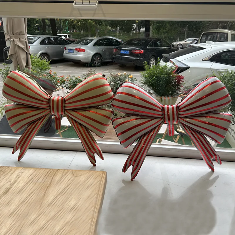 Striped Bow Balloon,Children's Birthday Party Decoration, Bow Tie Aluminium Film Balloon