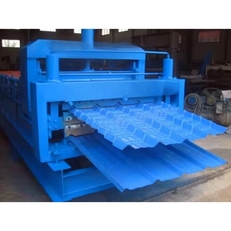 High Speed Corrugated and Glazed Tiles Double Layers  Steel Roofing  Sheet Panel Tile Making Roll Forming Machine