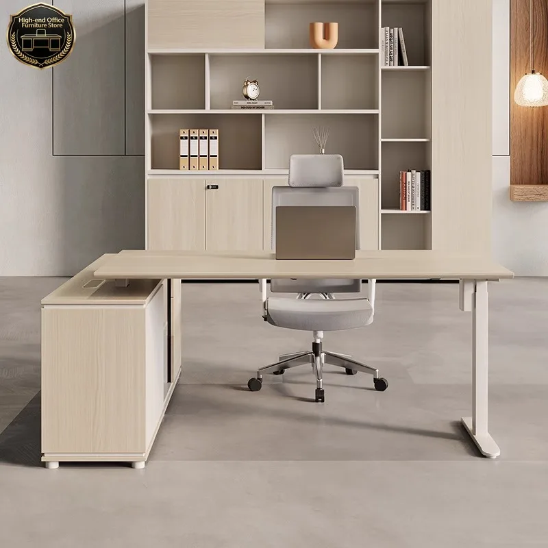 Modern Simple And Intelligent Electric Lift Table For Boss Or Office Use, Dual Motor Supervisor, Manager Desk, Computer Desk