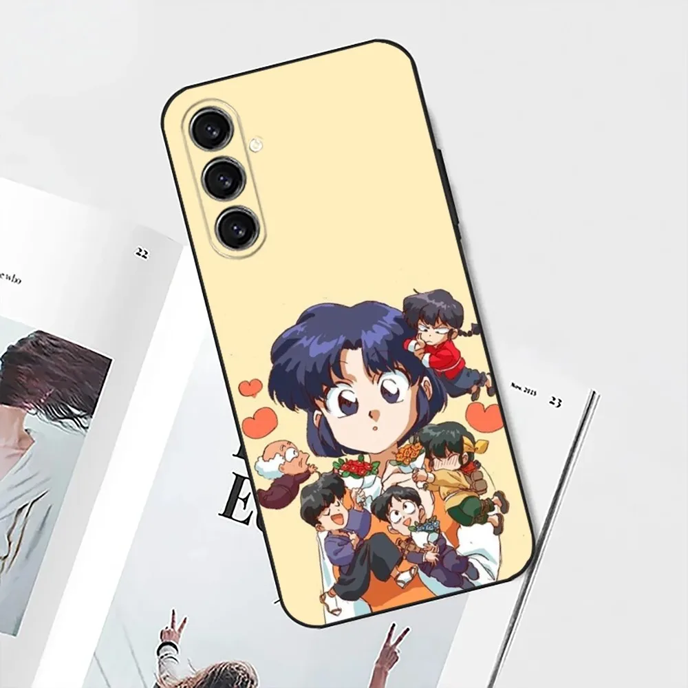 Cartoon R-RANMA 1 2   Phone Case For Samsung S24,21,22,23,30,Ultra,S20,Plus,Fe,Lite,Note,10,9,5G Black Soft Cover