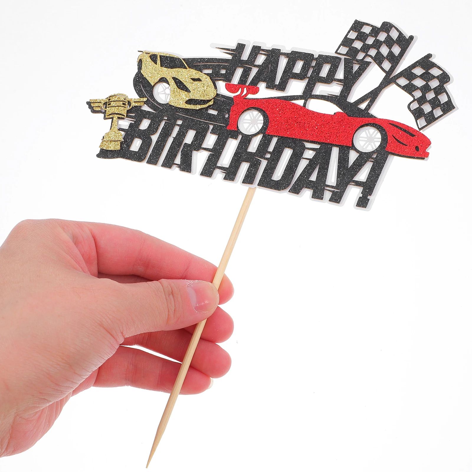 

10pcs 10 Racing Car Cake Toppers Material Birthday Party Decorations Cupcake Picks Race Theme Cars Cake Decor