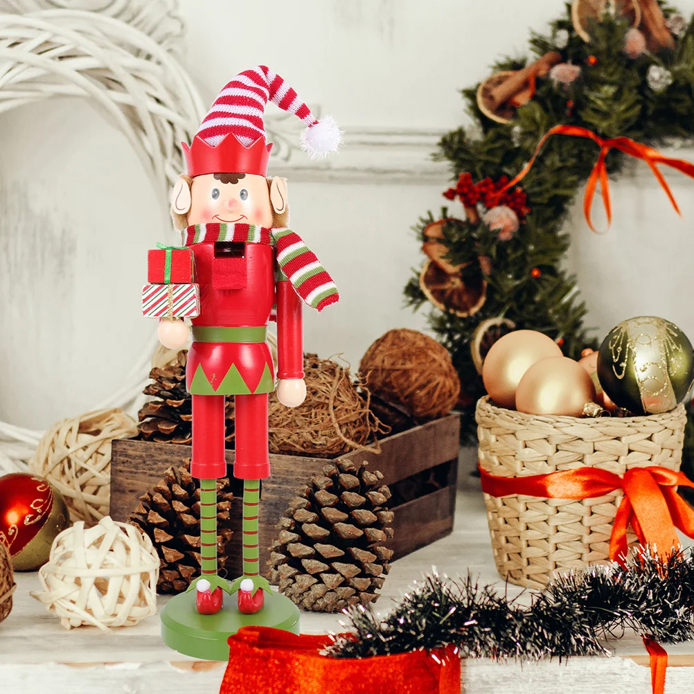 

Wooden Nutcracker Christmas Holiday Decoration Traditional Soldier Decor Desktop Ornament Xmas Crafts Home Party Decor