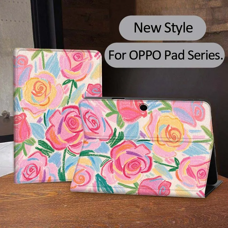 

Rose Graffiti Pattern For OPPO Realme Pad 3 11 2 4 Pro Air Neo SE X 11 11.61 11.4 12.1 13.2 Inch Tablet Case