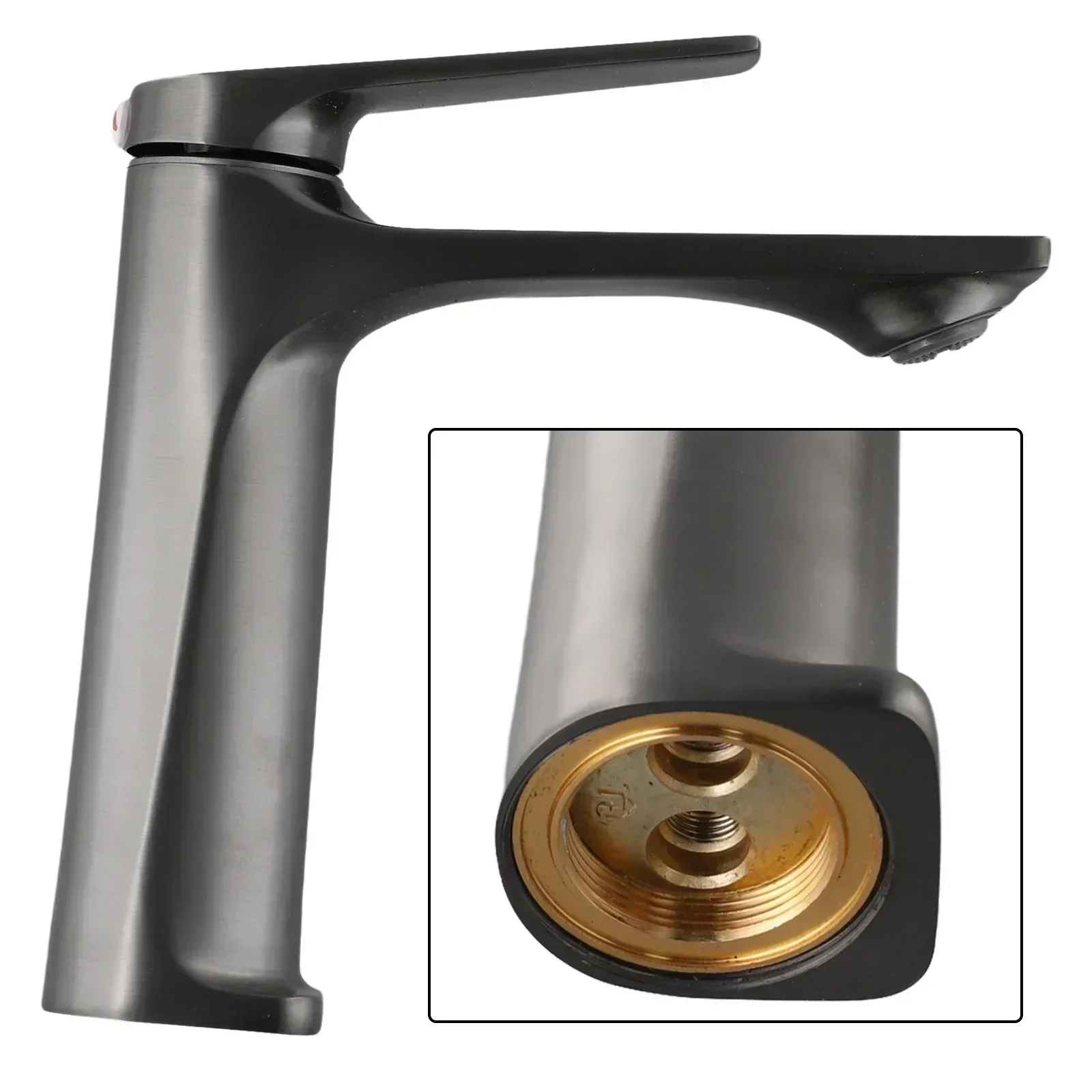 

Смеситель на палубе Смеситель для раковины в ванной комнате Латунный сердечник Строительство Устойчивость к отпечаткам пальцев Герметичная работа 160*180 мм