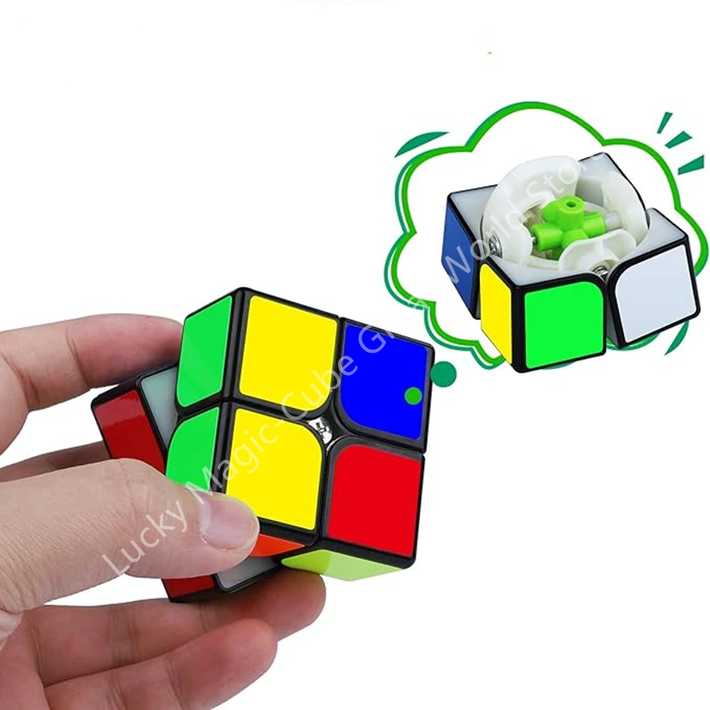 Qiyi-cubo mágico de velocidad de giro rápido y suave, cubo profesional sin pegatinas, rompecabezas de velocidad, juguetes de regalo, 2x2