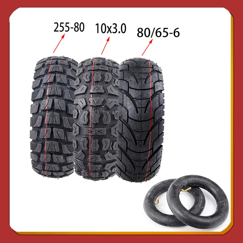 10x3 Inch Off-Road Inner Outer Tire 255x80 Tire Electric Scooter 80/65-6 For Speedual Grace 10 Zero 10X Kugoo M4 Pro Tire