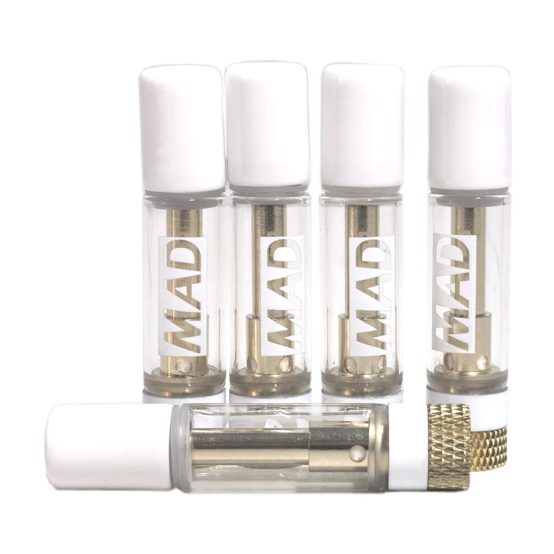 MAD Labs Vape cart Cartridge Empty 0.8ML/1.0ML glass Ceramic Coil 510 Thread Atomizer Vaporizer for Preheating battery
