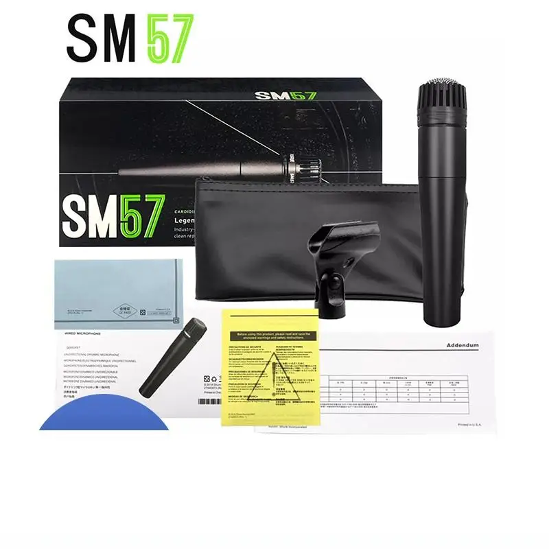 SM57 Legendary Dynamic Microphone Professional Handheld Cardioid Drum Instrument Wired Mic For Stage Studio Recording