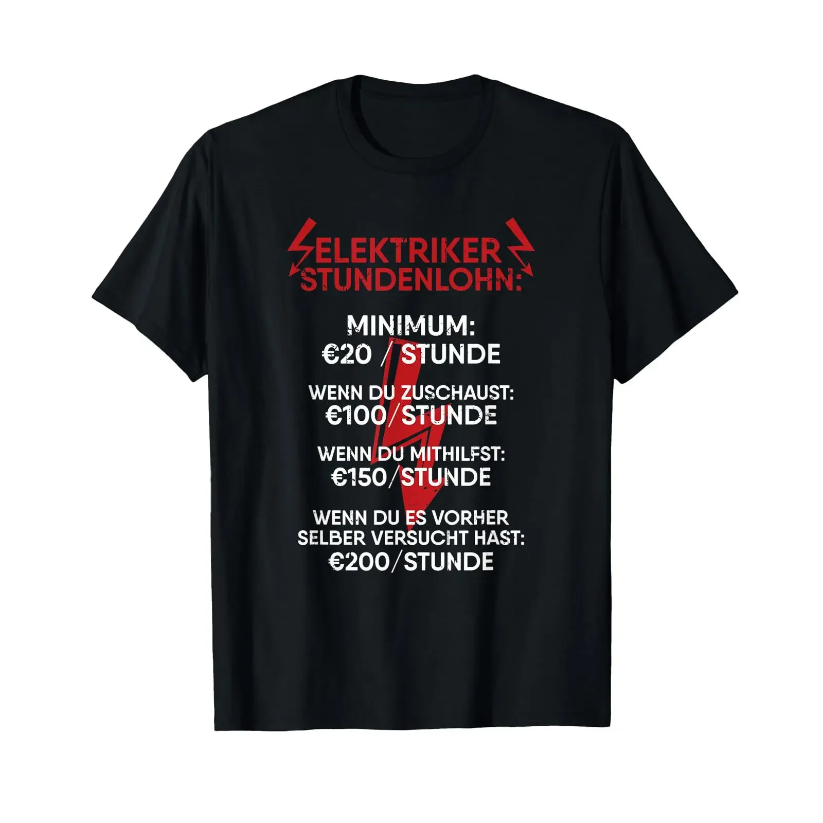 T Shirt with Electrician Hourly Wage Design vintage Washed designer clothes Soft Versatile Breathable streetwear fashion Casual