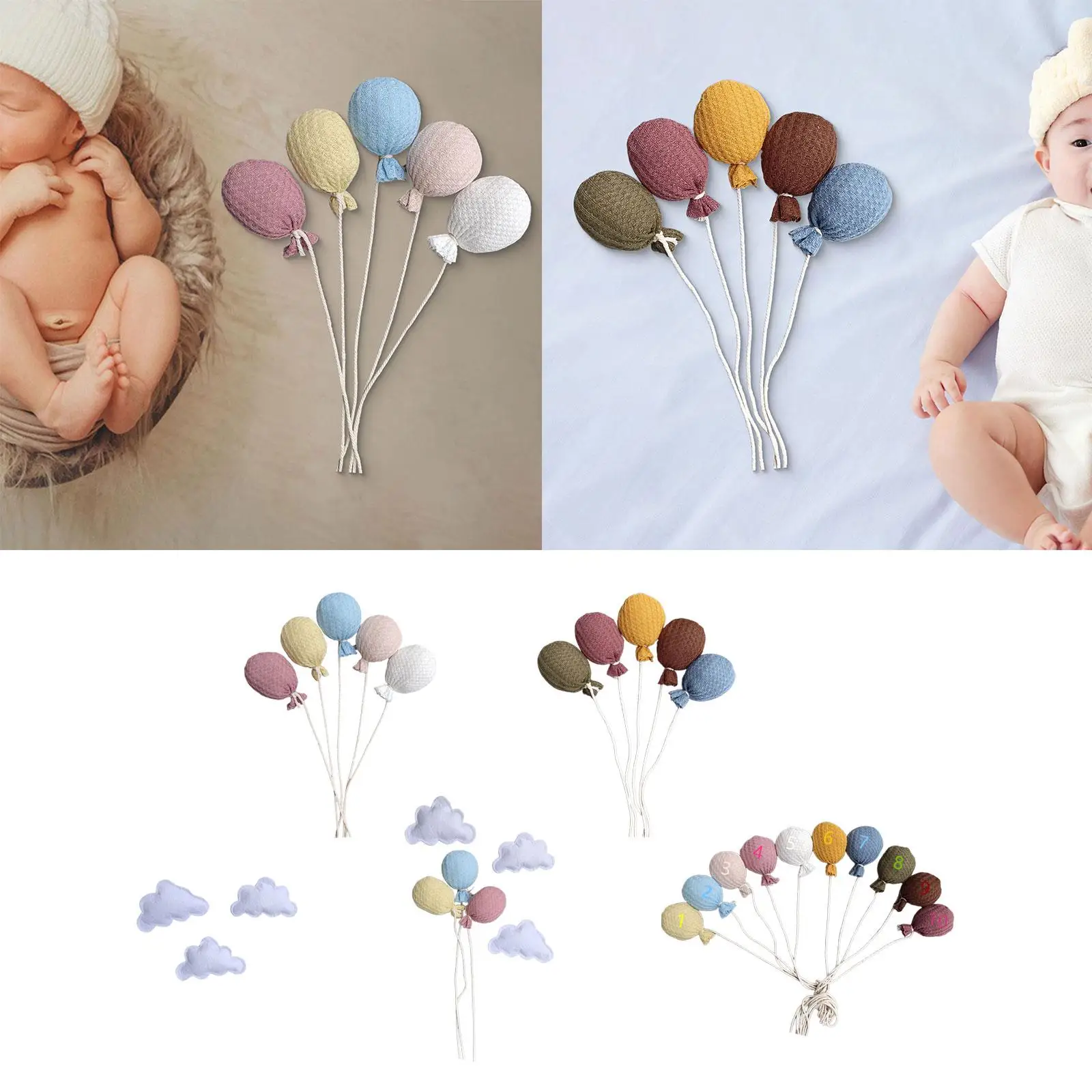 Newborn Photo Props Soft Ornaments Decoration for Boy Girl Baby Birthday