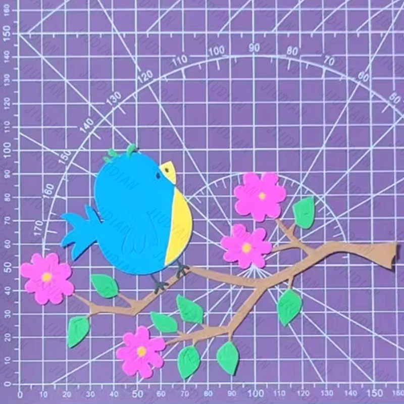 جديد شجرة الطيور زهرة المعادن قطع يموت سكرابوكينغ DIY بها بنفسك بطاقات المعايدة النقوش الحرفية Stamps ألبوم صور النقش يموت #3