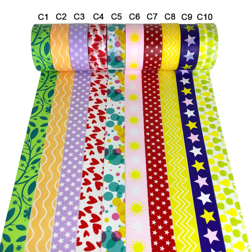 

5 Rolls Red Love Heart Washi Tape Strong Writable Craft Tape for DIY Scrapbooking Preschool Classroom Creative Projects