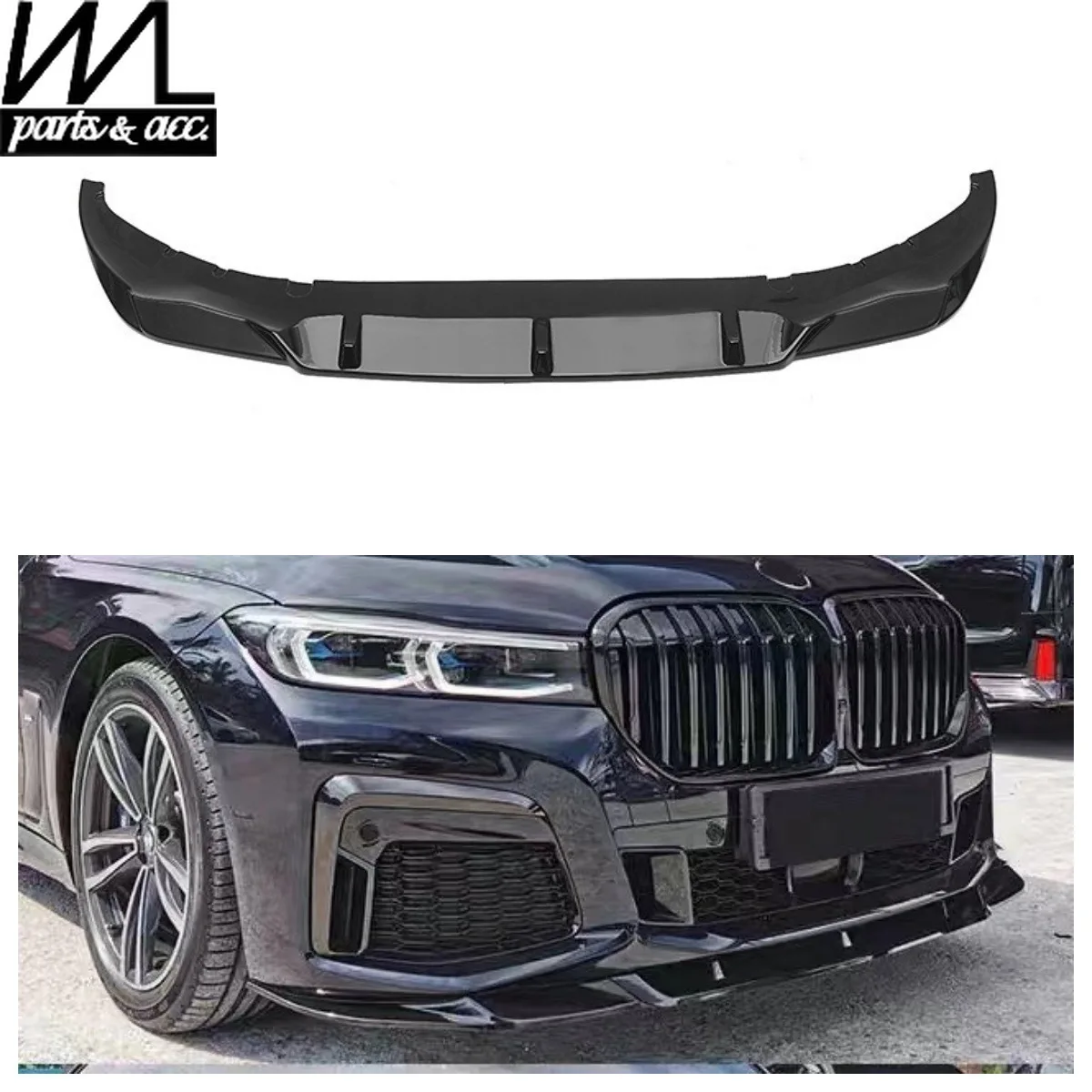 

Подходит для BMW 7 серии G11 G12 MP Style 2019-2022, крышка переднего бампера, глянцевый черный ABS, аксессуары для стайлинга автомобилей