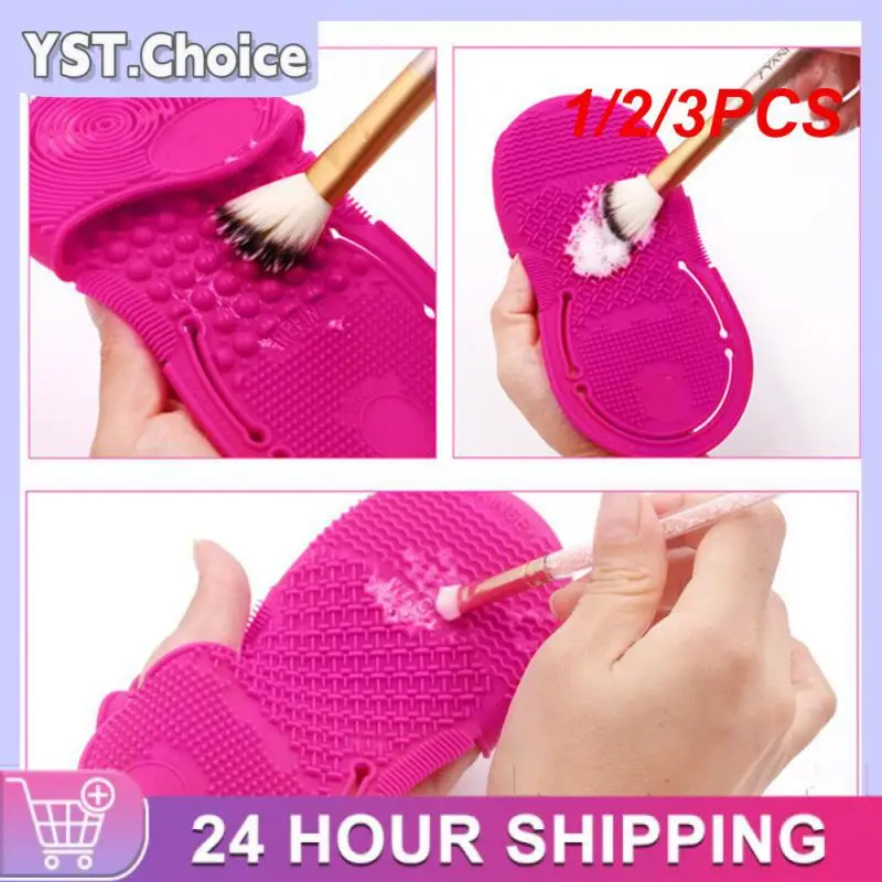 1/2/3PCS Silicone Scrubbing Pad Cosmetic Brush Scrubbing Pad Brush Cleaning Pad With Portable Scrubbing Pad Household Clean Tool