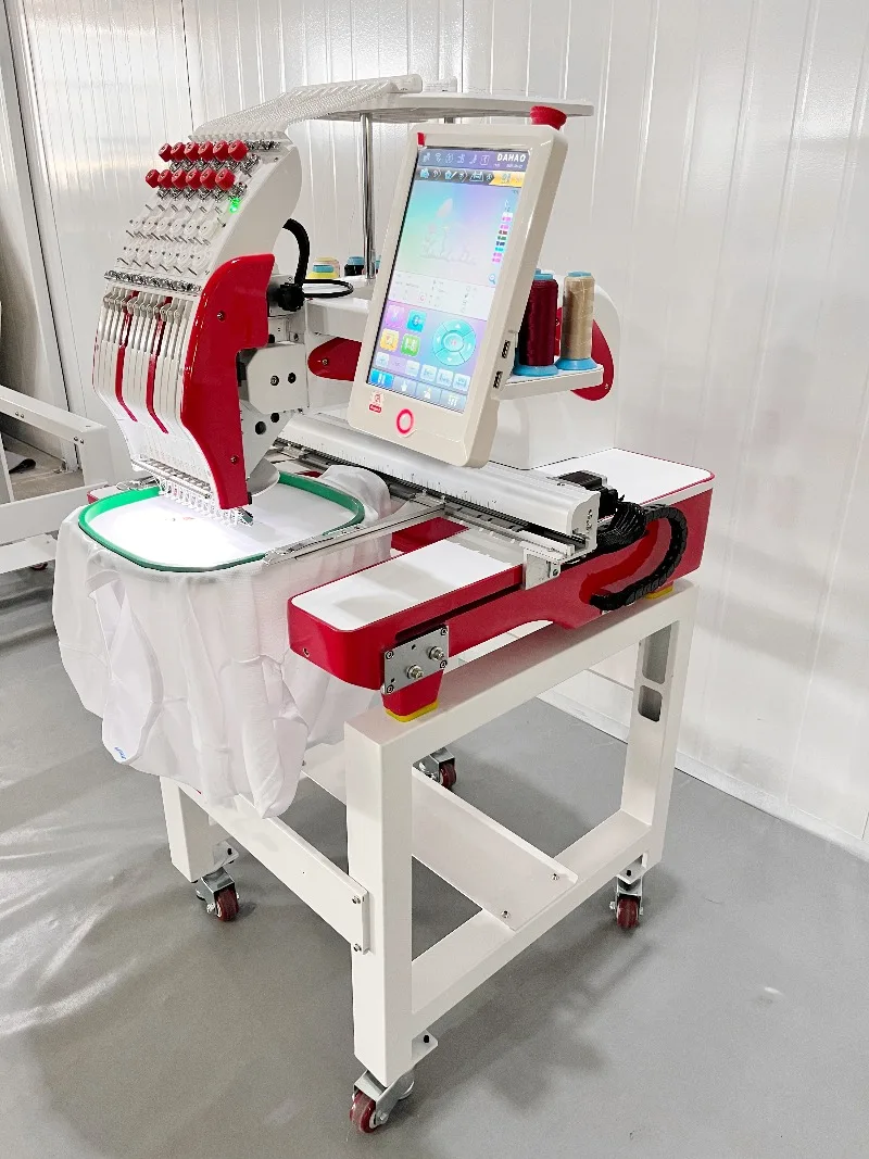 12 Needles Heavy Duty Commercial Embroidery Machine High Speed for Large-Volume Garment Embroidery Decoration