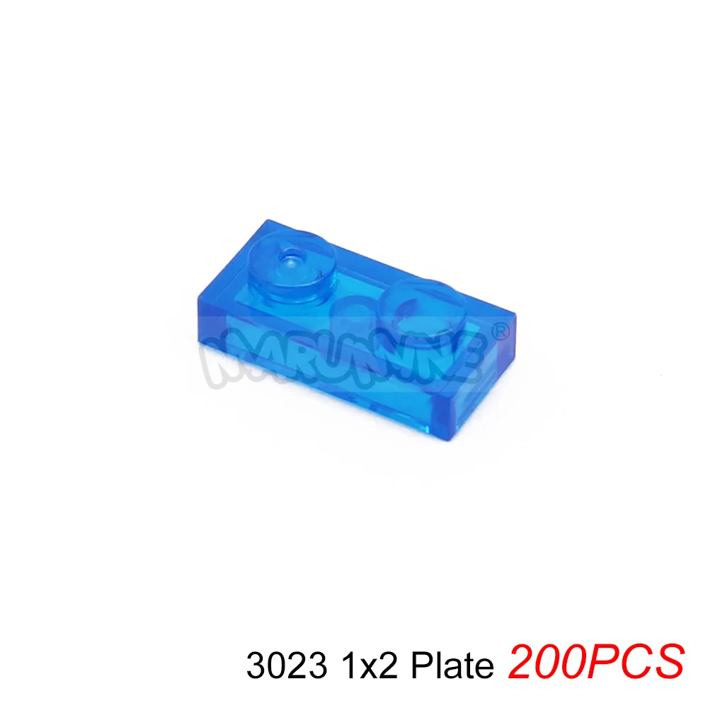 MARUMINE Transparente MOC Bausteine Ziegelteile Fliesenplatten Zubehör Kompatibel mit 98138 3070 3069 3023 3024 2431