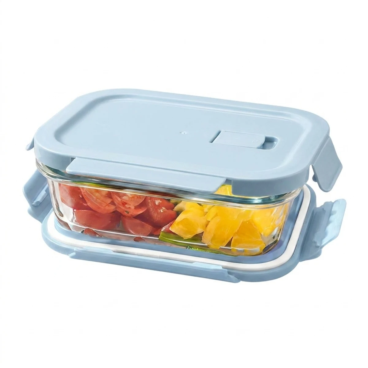 2 Pack Glass Meal Prep Containers BPA Free Airtight Lunch Box Stackable Food Storage for Fitness Office Work School view 6