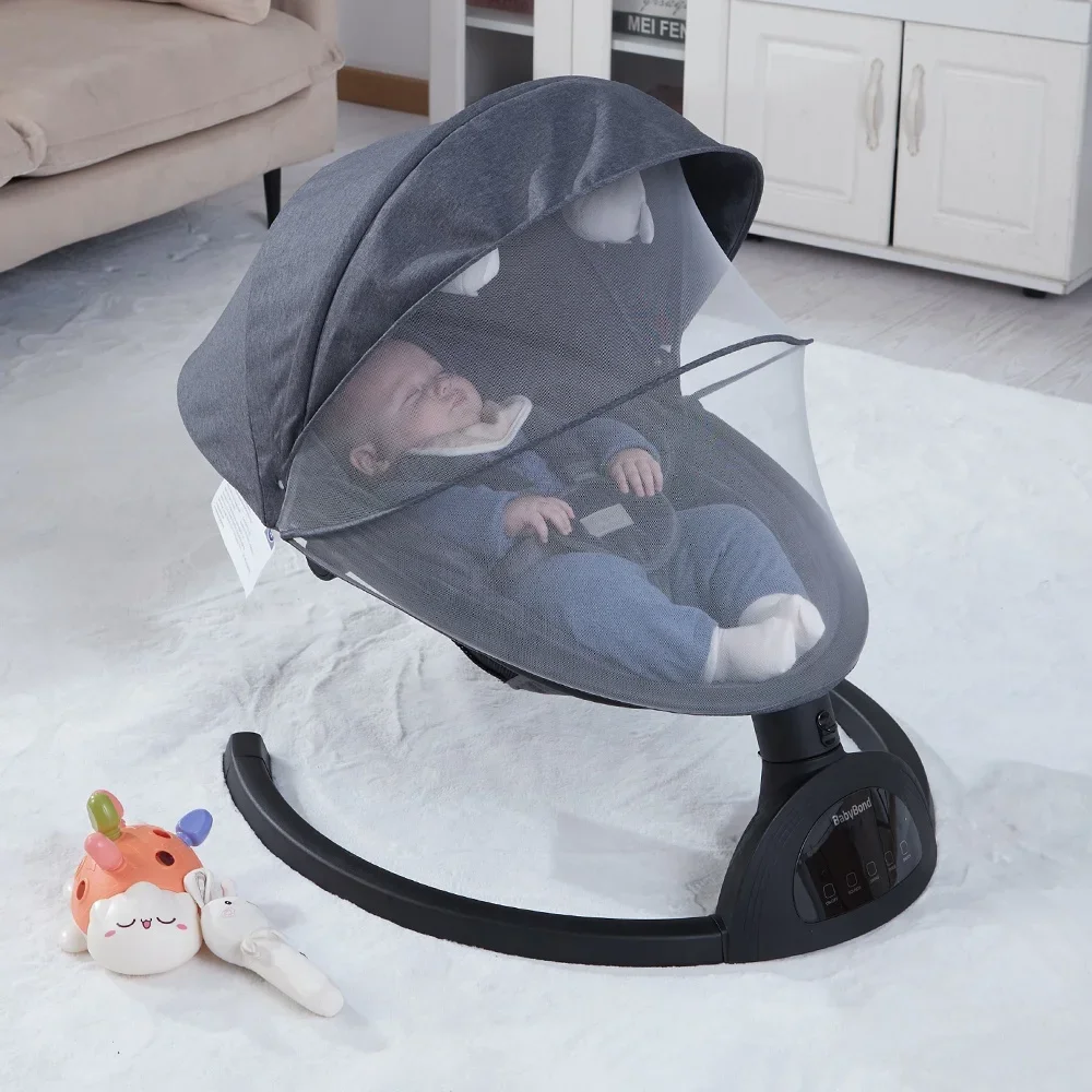 Baby Electric Portable Swings for Newborn Kids Swing Rocker Chilren Multifunctional Swing Bouncer with 5 Rocking Speed