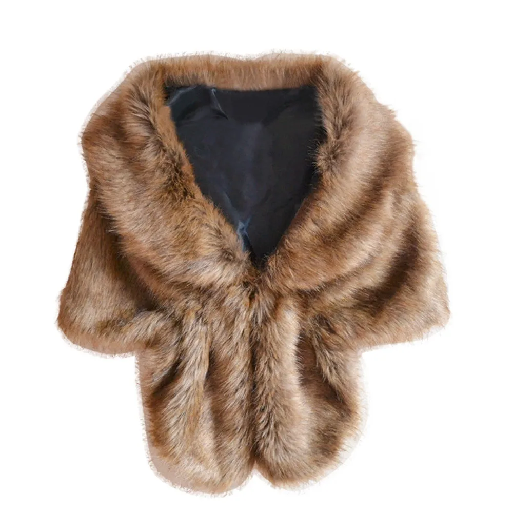 Thickened Warm Coldproof Cape Coat Women\'s Elegant Faux Fur for Formal Versatile Women Shawl Coat Women Faux Fur Shawl Coat