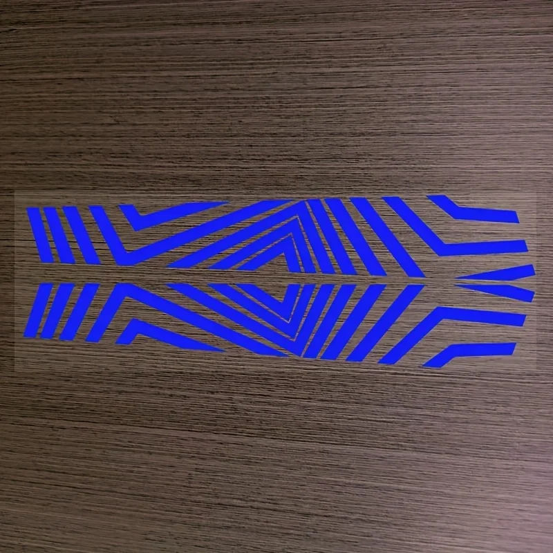 1Set Blue Geometric Pattern Vinyl Stickers, Waterproof UV Resistant Decals for Bike Frame Decor, Holiday Gift