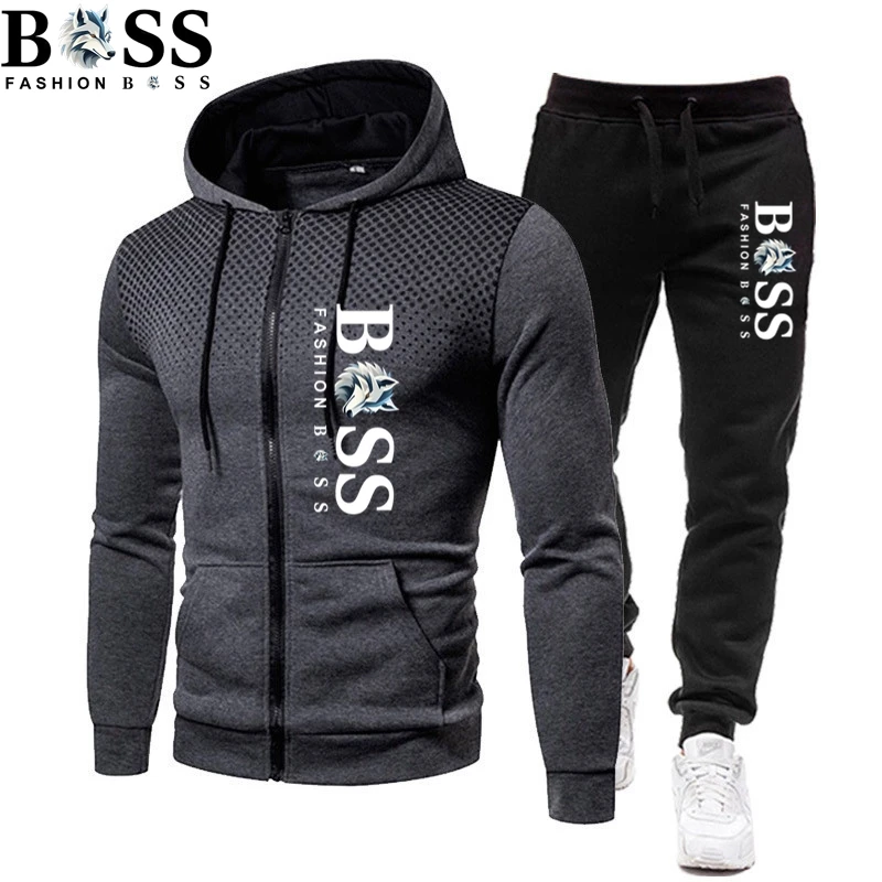 New bss Fashion For Men Hoodie Fitness Gym Clothing Men Running Set Sportswear Jogger Men'S Tracksuit Autumn Winter Suit Sports