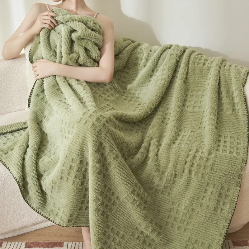 الحديثة والبسيطة فئة أ الهراء الطفل بطانية قطيفة أربعة كل موسم العالمي متعدد الوظائف بلون سميكة قيلولة بطانية