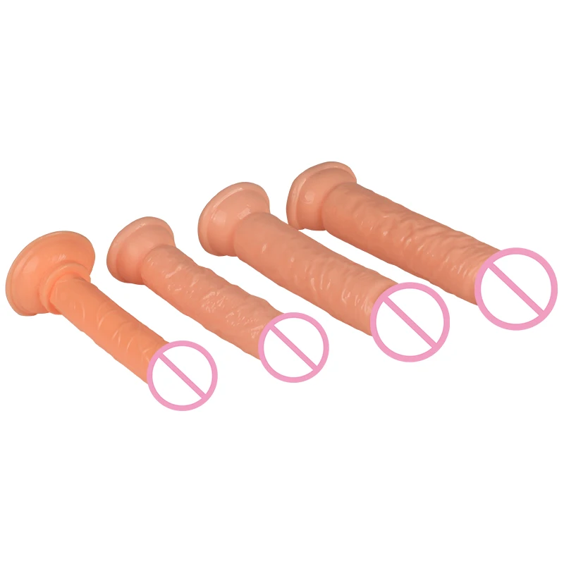 Flesh Color Suction Cup Dildo 7 Sizes Realistic Soft Big Dick For Women Clitoral Stimulator Female Masturbator Lesbian Sex Toys