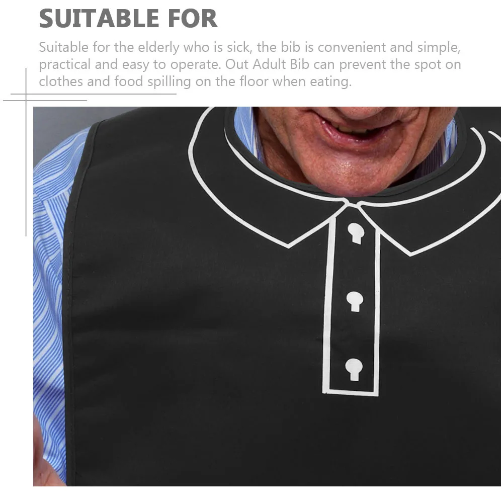 

3pcs Waterproof Adult Bibs Washable Elderly Eating Cloth Reusable Clothing Protector For Senior Mealtime Use Portable Dining