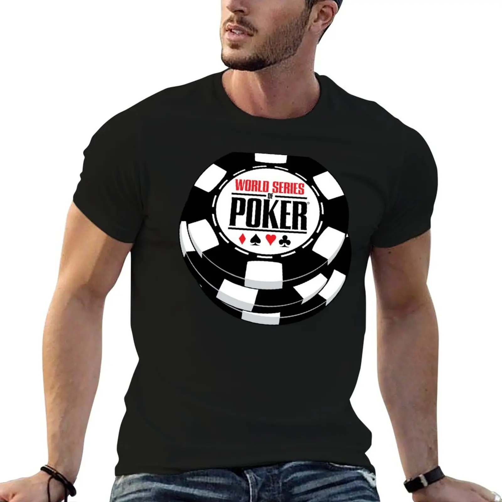 wsop poker T-Shirt Daily Wear Plain Short Sleeve Shirt