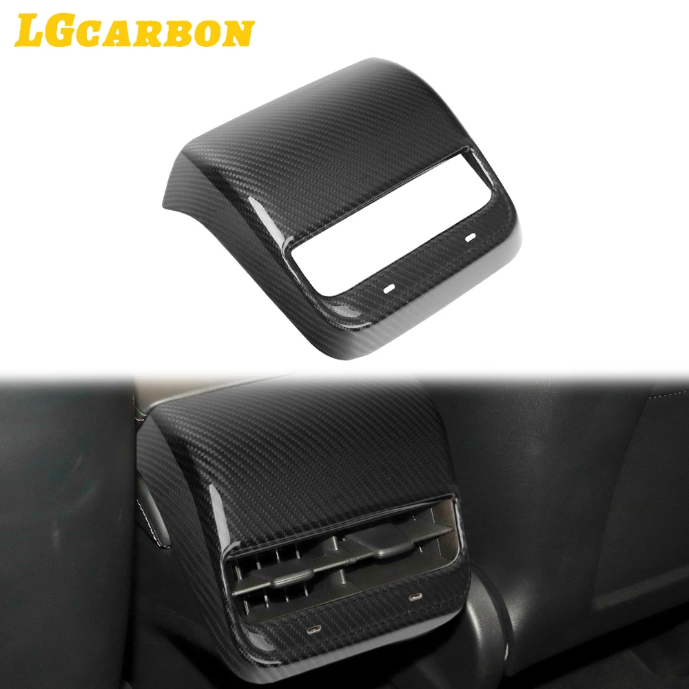 

LGcarbon For Tesla Model Y 3 2020up Car Accessories Interior Cover Carbon Fiber Rear Air Vent Outlet Cover Trim