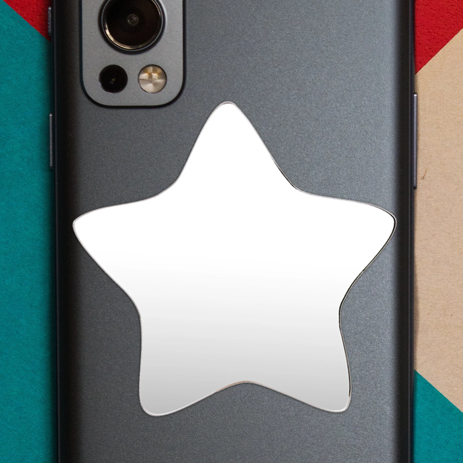 

5Pcs Smartphone Mirror Decal Self Adhesive Sticky Small Mirror Sticker for Phone Case Makeup Travel for Phone Case