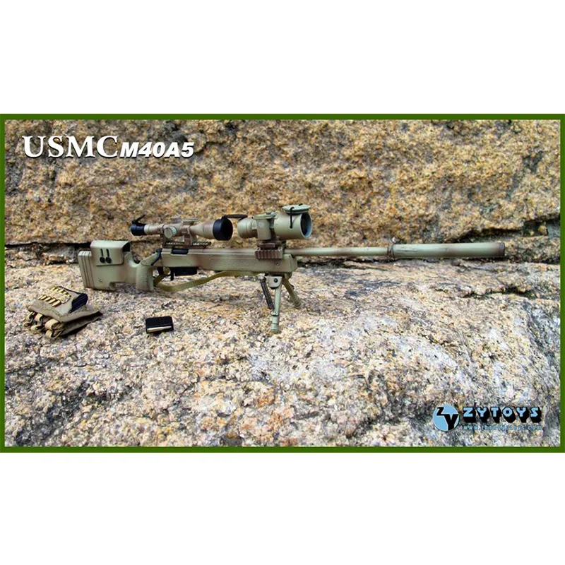 1/6 Scale M40A5 Sniper Rifle Military Weapon Plastic Model Soldier ZY8024 4 COLORS For 12Inch Action Figures Collection In Stock