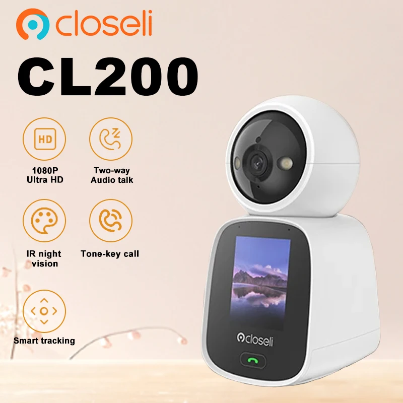 

Closeli CL200 5MP 3.6MM Camera Type C Full-Color Night Vision Intelligent Tracking Custom Voice One Click Call Two-way Talk