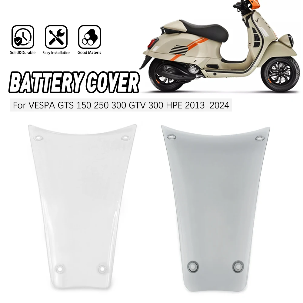 Für VESPA GTS 150 250 300 GTV HPE 2013-2024 Modifikation Transparente Zylinderkopfhaube Batterieabdeckung Transparent Serie Stil