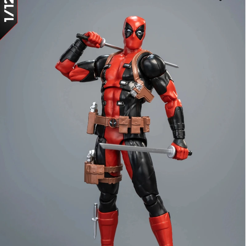 New Official Genuine Deadpool Figure Comic Deadpool Figures Detective Comics 1/12 Abs Model Kit Joint Movable Kid Toy Gift