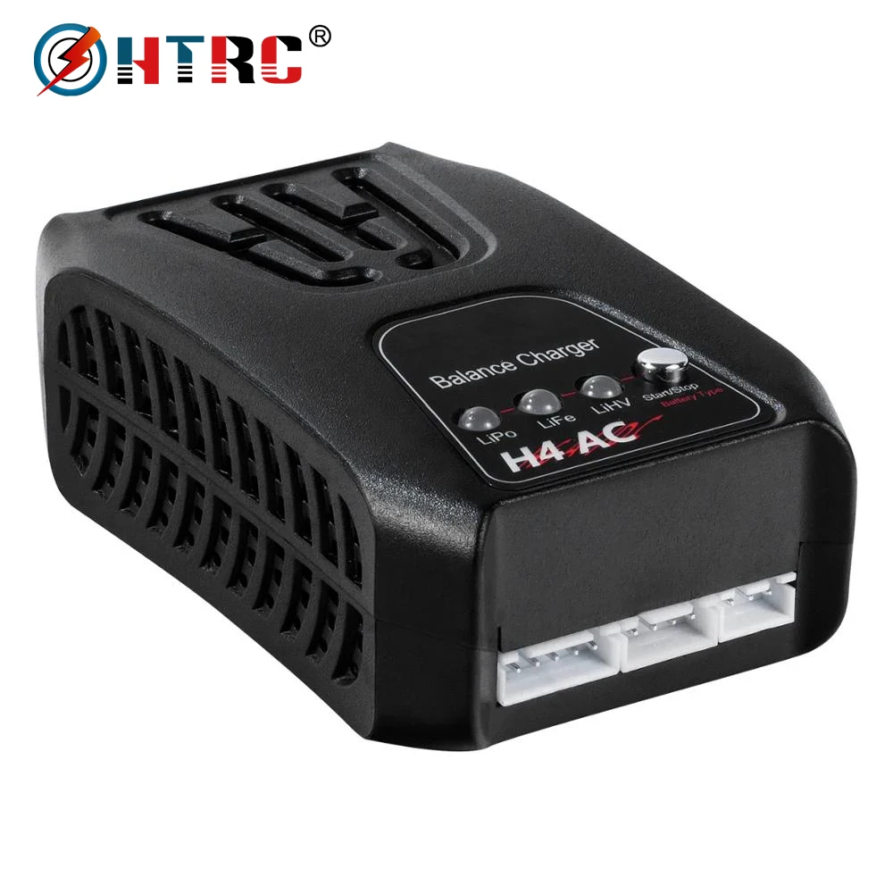 HTRC H4AC 20W 2A RC Blance Charger for 2-4s Lipo/LiFe/LiHV Battery Compact Lipo Balance Charger with Charger Plug for RC Models