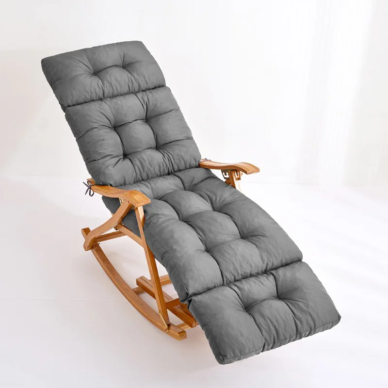 Sun Lounger Cushion Thick Garden Recliner Chair Cushion Double Anti-Slip Outdoor Patio Beach Chair Cushion (No Chairs),190X55CM