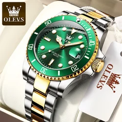 OLEVS 5885 Luxury Brand Men's Watch Calendar Display Luminous Hands Stainless Steel Strap High-quality Men's Quartz Watch