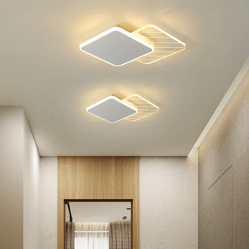 

Modern LED Ceiling Light Acrylic Golden White Chandelier For Aisle Corridor Balcony Bathroom Kitchen Lighting Fixtures Luster