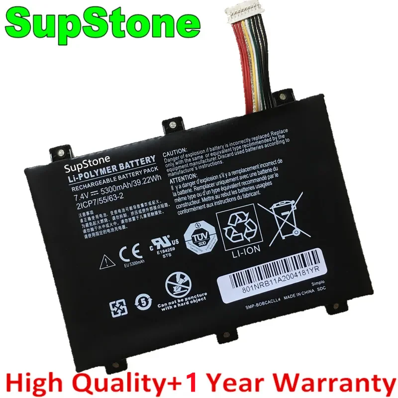 

SupStone New SMP-BOBCACLL4 2ICP7/55/63-2 Аккумулятор для ноутбука Xplore XSlate B10 IX101B2 D10 iX101B1, Прочный планшет SMPSBINTL