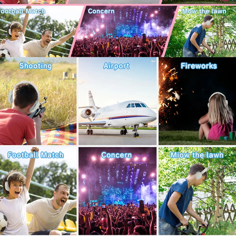 أطفال حماية السمع غطاء للأذنين الطفل الأذن المدافعين الحد من الضوضاء غطاء للأذنين للتوحد الأطفال الصغار القراءة النوم