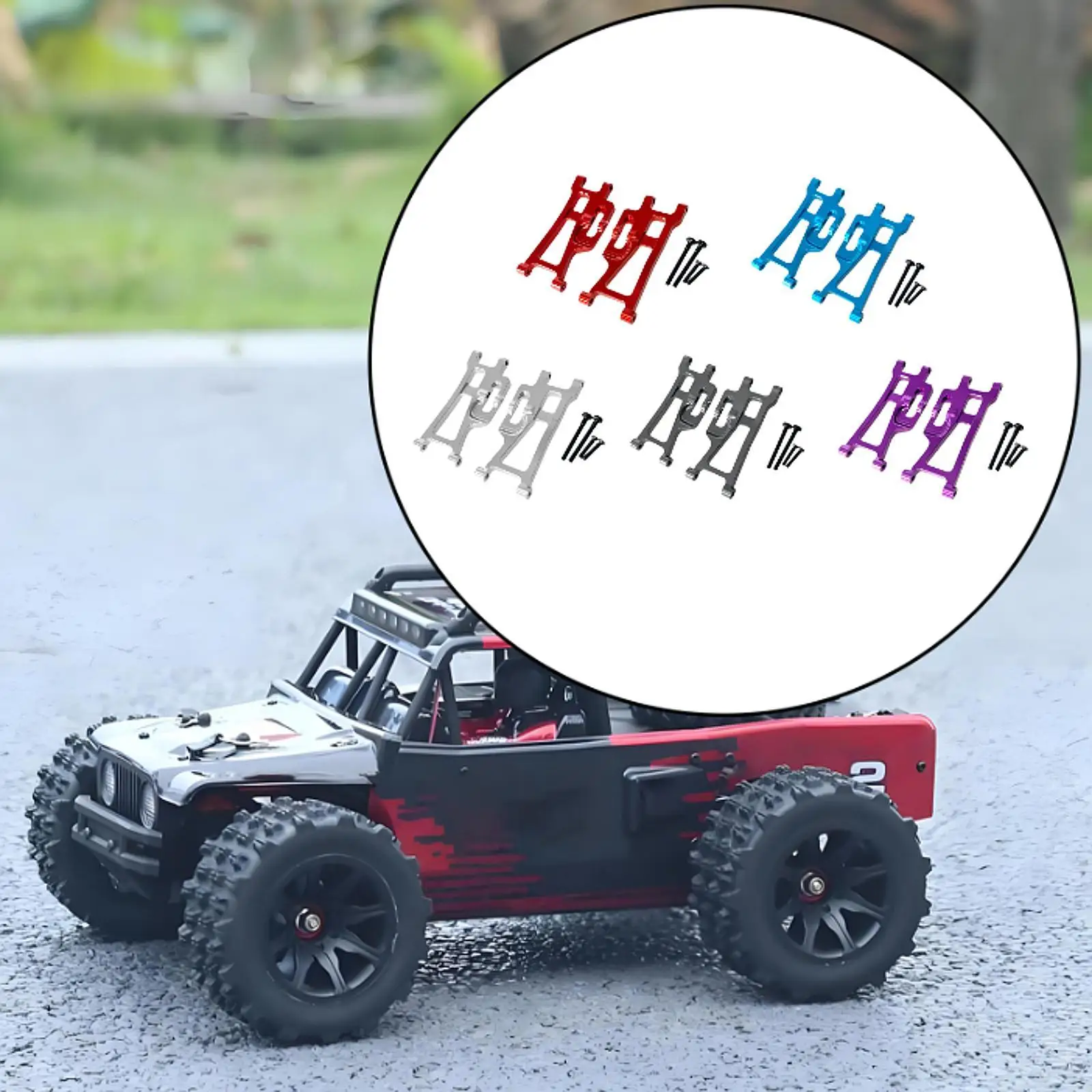 2x brazo de suspensión oscilante inferior trasero piezas de vehículo modelo RC brazo de suspensión RC