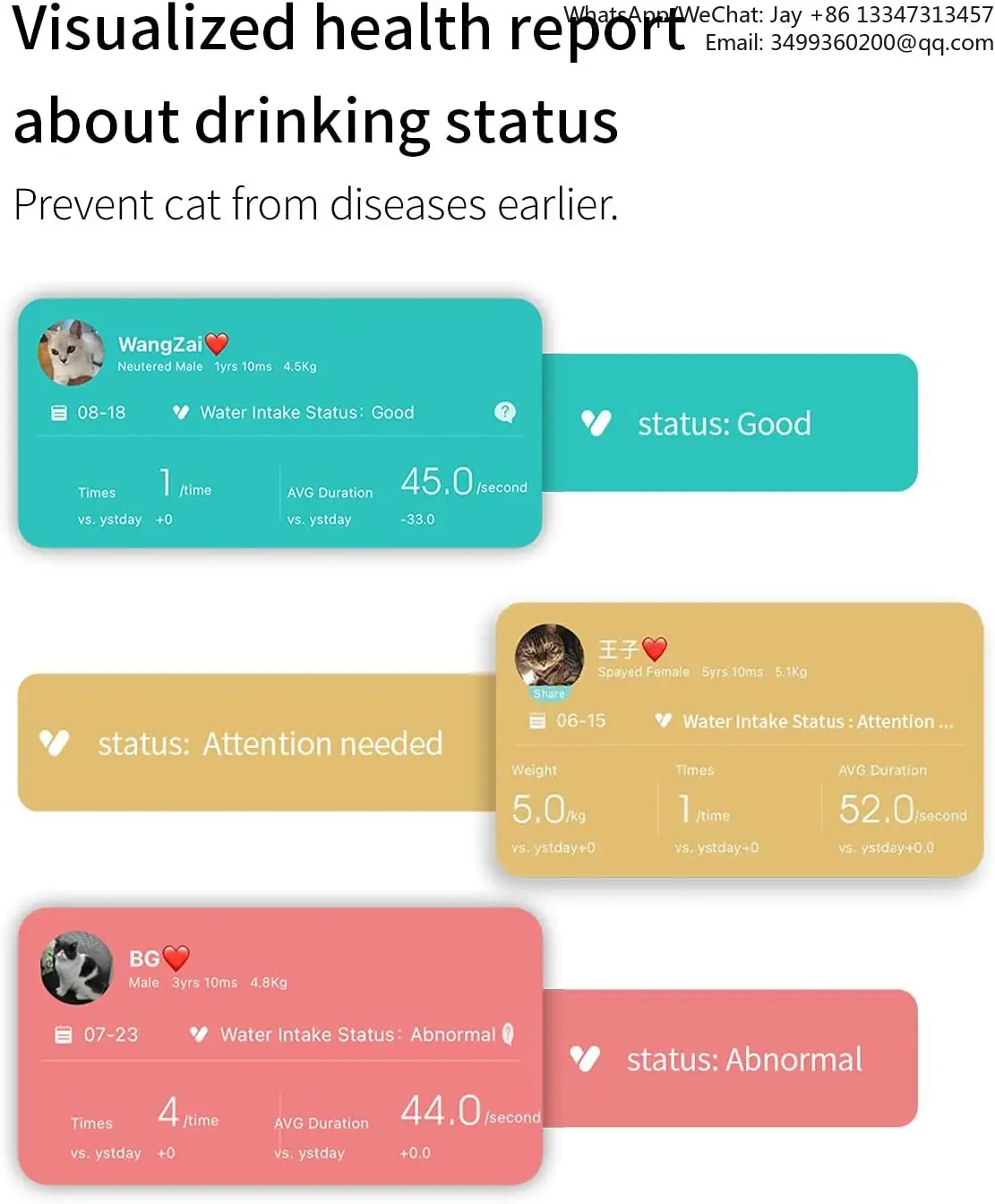 Catlink AI Smart Pet Water Fountain Ceramic Cat Drinking Fountain With Multi-cat Recognition Drinking Report In App