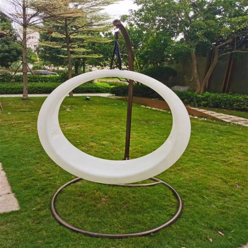 Outdoor Solar Home stay Decoration Moon Round Hanging Chair