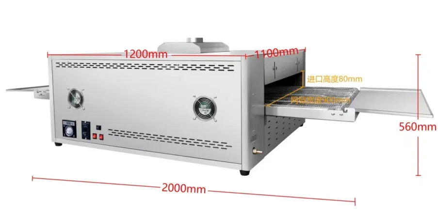 Commercial reasonable price 32 inch baking gas operated electric belt conveyor oven for pizza maker bakery restaurant equipment