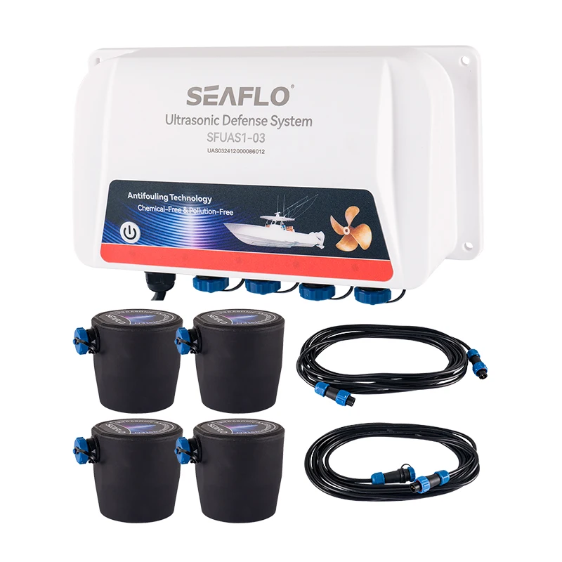 SEAFLO Ultrasonic Anti-Fouling System for Boats/Yachts - Barnacle Prevention, Fuel Saver, Marine Cleaning Solution