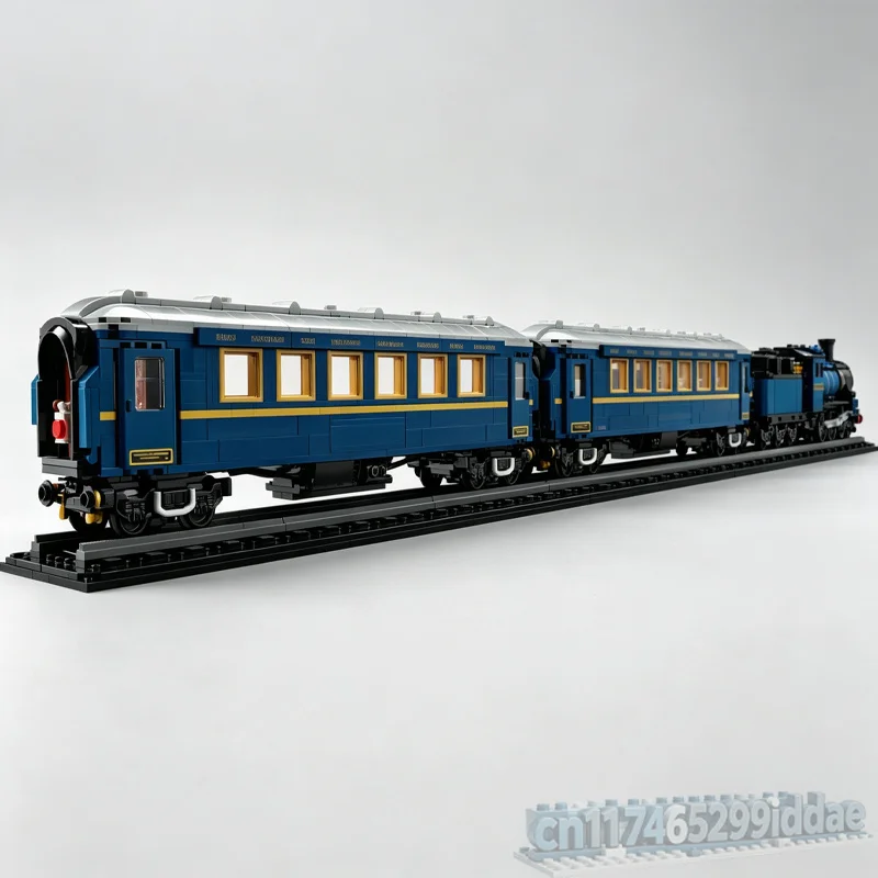2572PCS Motorized Classic Steam Locomotive Building Block Railway Train Engine Model Assembly Creative Technology Display Gift
