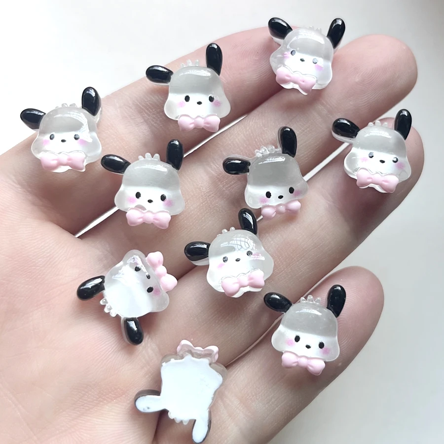 20pcs new transparent color Kawaii Animal resin Flat back decoration diy hair accessories Phone  decoration jewelry decoration